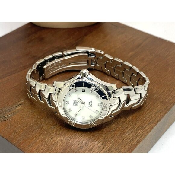Tag Heuer Women's Watch WJ1319-0 Swiss Quartz Diamond Mother of Pearl Dial 27mm - Picture 8 of 14
